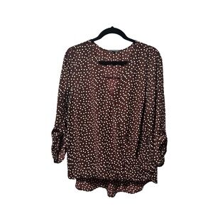 West Kei Polka Dot 3/4 Sleeve Blouse XL